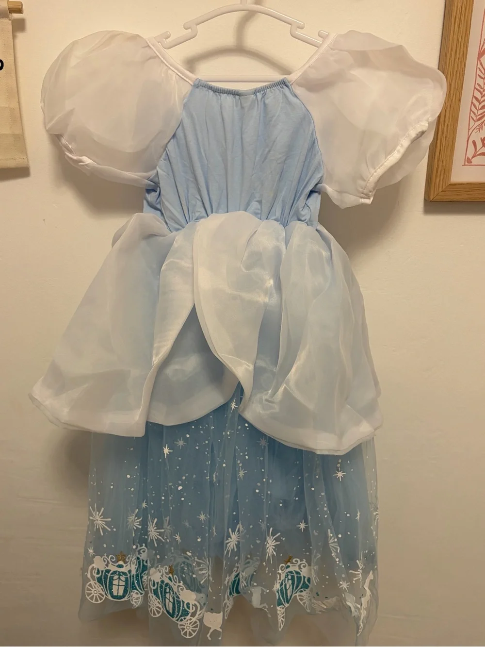 Blue Princess Carriage Kids Costume Dress